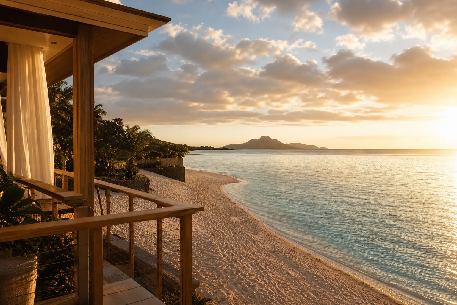 Mauritius lagoon and private terrace — private advisory setting